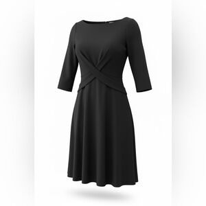 Chloe black midi dress